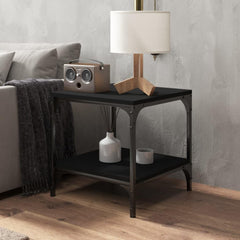 Coffee Table Sonoma Oak, Steel Grey Engineered Wood, Steel Lounge Table Cocktail Tea Tables for Hotel