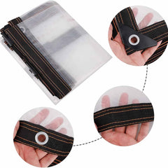 Transparent Pergola Side Panels Wind-Proof with Grommets Waterproof Tarp Soft Glass Gazebo Curtains, for Patio, Pergola, Customizable (Color : Clear, Size : 5x4m)