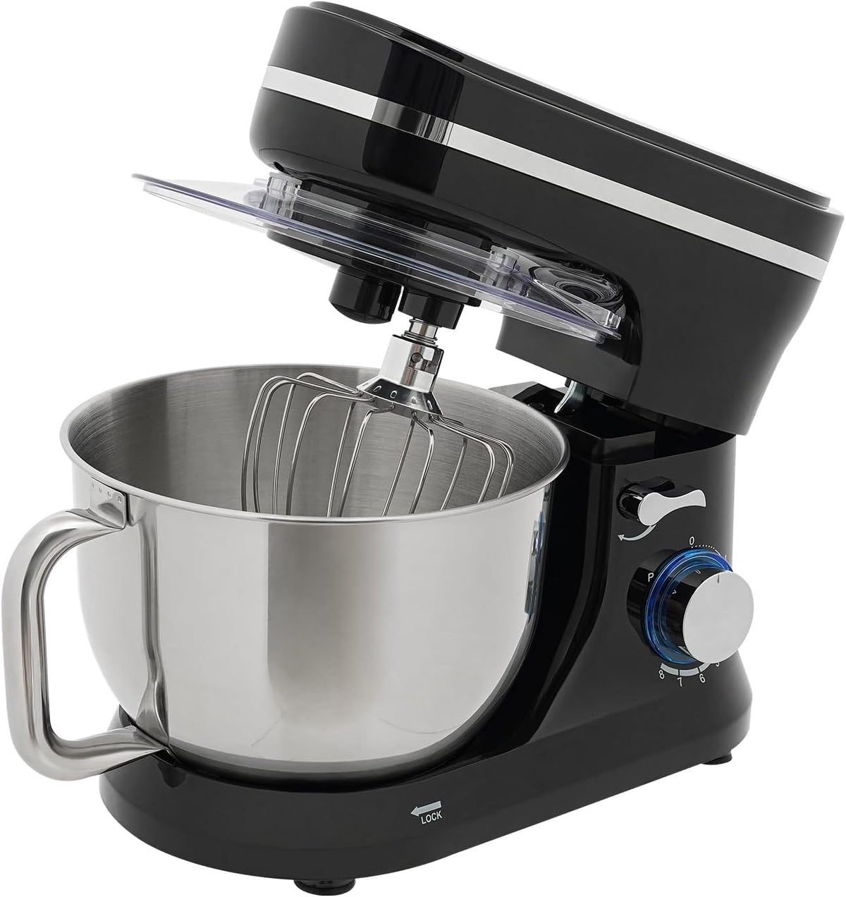 4.5L Stand Mixer 8+1 Speed Household Mixer Tilt-Head Food Mixer 1000W Kitchen Electric Mixer with Stainless Steel Bowl for Baking Cake and Most Home Cooks