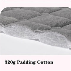 Bed Headboard Cover Soft Thicken Quilted Headboard Cover Solid Color All-Inclusive Universal Bed Head Cover Luxury Bed Back Protector Cover(Beige,W240 x H70cm)