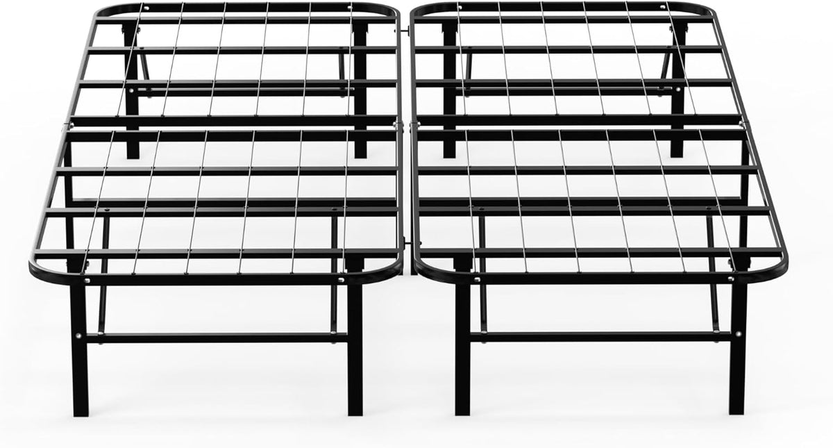 Black Steel 14” Twin XL Bed Frame | Steel Foundation with 2000 lb Capacity | No Box Spring Required | Underbed Storage | Easy Assembly | Black Metal Twin XL Bed Frame