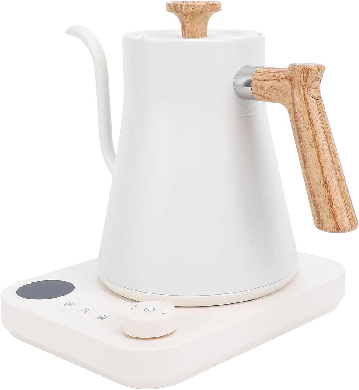 Vikye Electric Gooseneck Kettle, Temperature Control, Stainless Steel Inner, LCD Screen, Balanced Handle, 1200W, 0.9L, Black, for Brewing Coffee, Tea, Boiling Water (US Plug 110V)