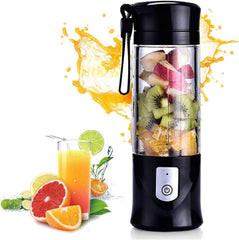Portable Blender, Cordless Mini Personal Blender Juicer Cup, Single Serve Fruit Mixer, Small Travel Blender for Shakes and Smoothies, with 4000mAh USB Rechargeable Battery, 420ml, BPA-Free (Black)