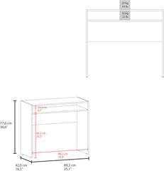 Computer Desk 30.6" H, with 1 Shelf, Black