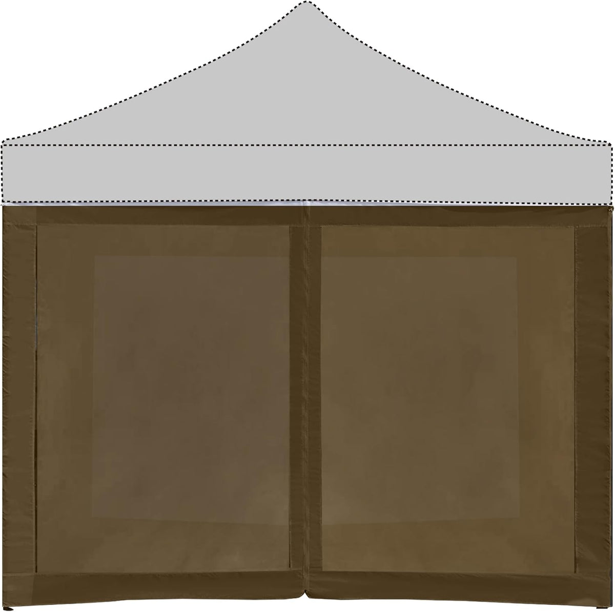 ABCCANOPY Mesh Sidewalls for 10' x 10' Pop-Up Tent Canopy, Deep Brown (4 Sidewalls Only, NOT Including Frame and Top)