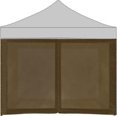 ABCCANOPY Mesh Sidewalls for 10' x 10' Pop-Up Tent Canopy, Deep Brown (4 Sidewalls Only, NOT Including Frame and Top)
