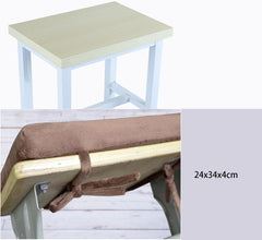 Greenjin 13" Detachable Memory Foam Seat Cushion Round Chair Cushion Non-Slip Dining Stool Pad Circle Chair Pad with Rubber Back Washable for Kitchen Dining Office Chairs Black