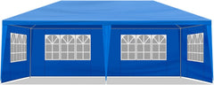10 X 20 Outdoor Wedding Party Tent Camping Shelter Gazebo Canopy with Removable Sidewalls Easy Set Gazebo BBQ Pavilion Canopy Cater Events,Blue