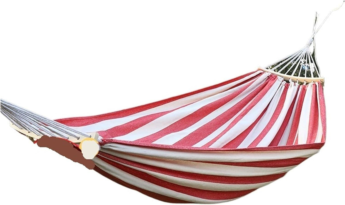 Hammock Outdoor Swing Indoor Canvas Camping Elegant Red White Hammocks Outside Double (Double 190x150cm 1)