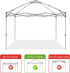 ABCCANOPY Replacement Canopy Top for Easy Pop up Canopy Tent 10x10, White