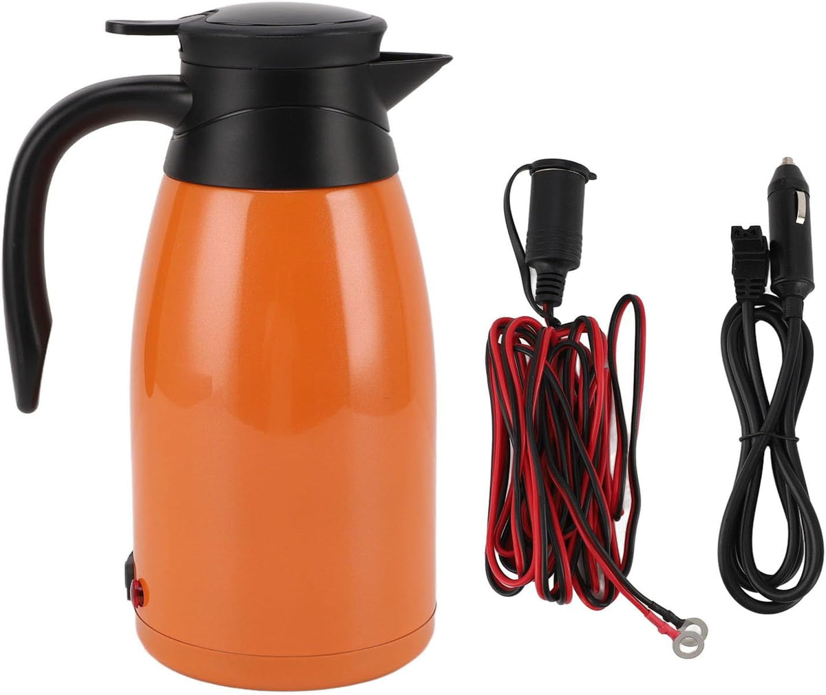 1400ML Electric Kettle Stainless Steel Car Kettle Boiler Travel Cup Portable Water Boiler Car Kettle Boiler for Hot Water Kettle Tea Coffee Making