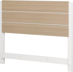 South Shore Munich Headboard White and Soft Elm