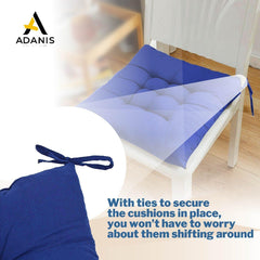 Cushions for Dining Chairs, 15.7" x 15.7" Non-Slip Kitchen Seat Cushions with Silicone Bottom, Memory Foam Chair Pads for Dining Chairs, (Set of 2) (Grey)