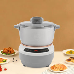 Electric Dough Maker with Ferment Function, 4.5Qt Dough Mixer Machine Microcomputer Timing, Face-up Touch Panel Kitchen Electric Household Dough Mixer for Baking Bread Dough & Pizza Dough (White)