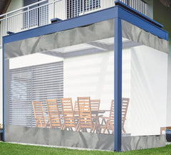 RAGGZZ Waterproof Sidewall,Clear Tarpaulin,Outdoor Curtains,with Eyelets Patio Curtains for Gazebo,Pergola, (Size : 2.2x2m)
