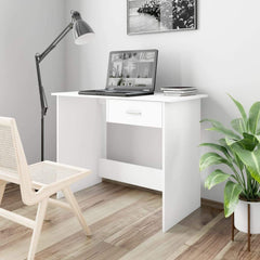 Chipboard Writing Desk with 1 Drawer Computer Desk Console Table Worktable Reading Table Office Desk Space Saving Design Side Table for Living Room Bedroom Office Tiny House 39.4" x 19.7" x 29.9"