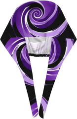 Cleaning Working Cap Purple Swirl Printed Chef Hat for Women & Men, Adjustable, Breathable