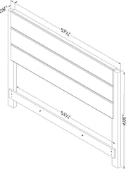 South Shore Munich Headboard White and Soft Elm