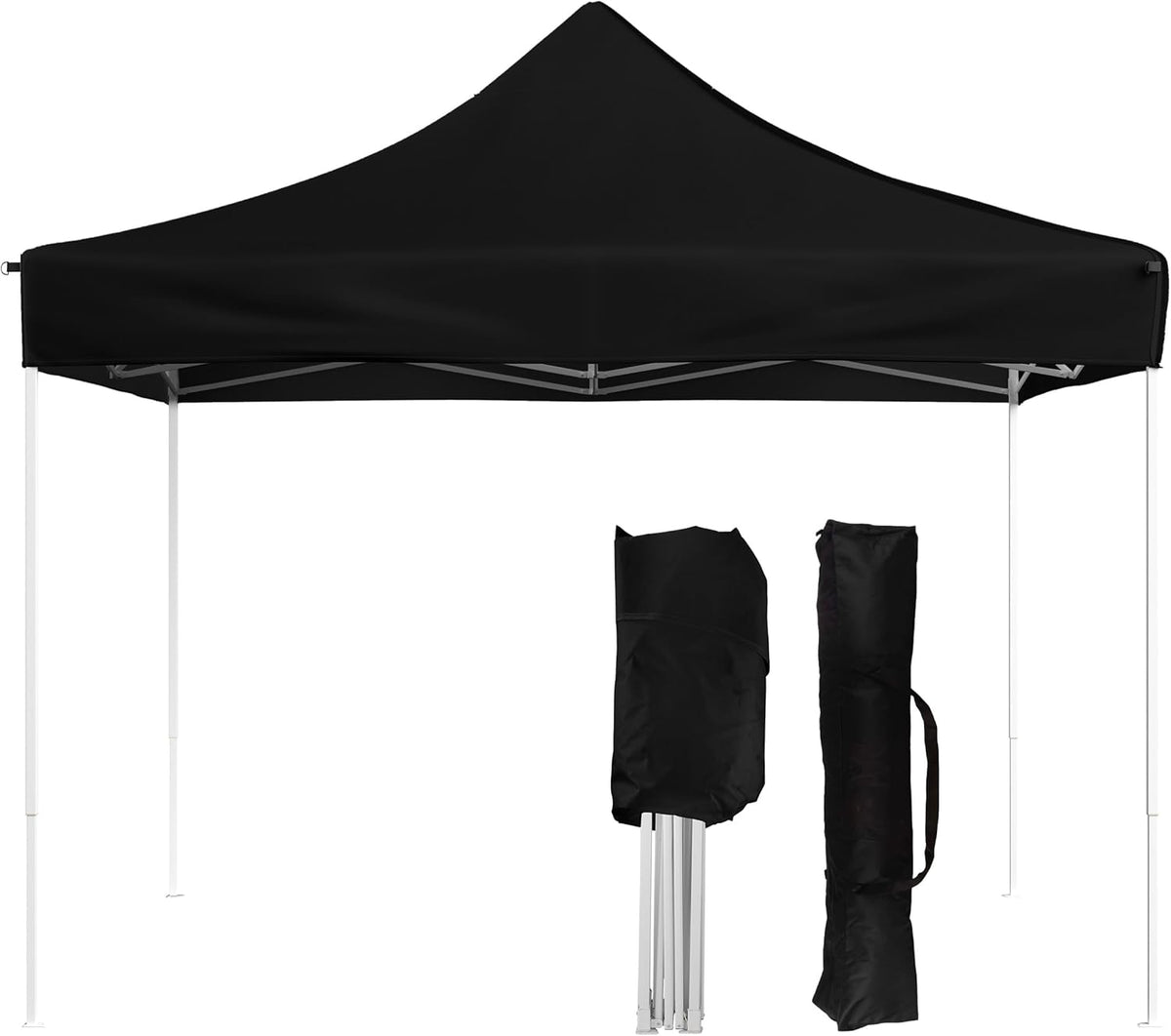 Pop Up Canopy - 10x10 ft Canopy Tent - UPF30 Beach Tent Sun Shelter - Adjustable Height EZ Up Canopy with Bag - Tents for Parties by Stalwart (Gray)