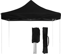 Pop Up Canopy - 10x10 ft Canopy Tent - UPF30 Beach Tent Sun Shelter - Adjustable Height EZ Up Canopy with Bag - Tents for Parties by Stalwart (Gray)