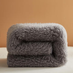 MASTERMARK Brown Mattress, 71x79 inches Bed Mattress, Medium Plush Feel, Fluffy Soft Solid Color Fleece Mattress