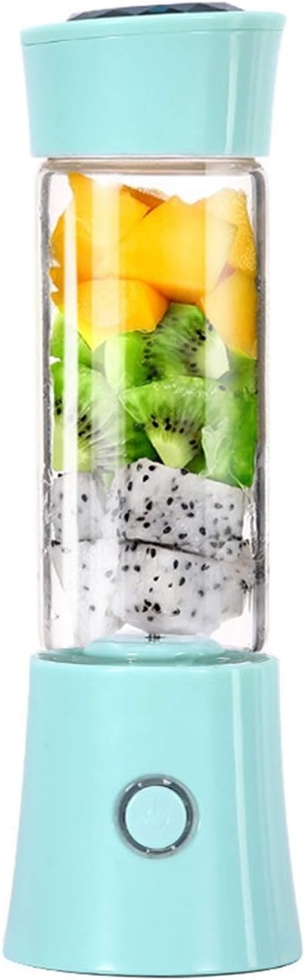 HHWKSJ Portable Blender, One-Handed Drinking Mini Blender for Shakes and Smoothies, 480ml Personal Blender with Rechargeable, Made with BPA-Free Material Portable Juicer (Color : B)