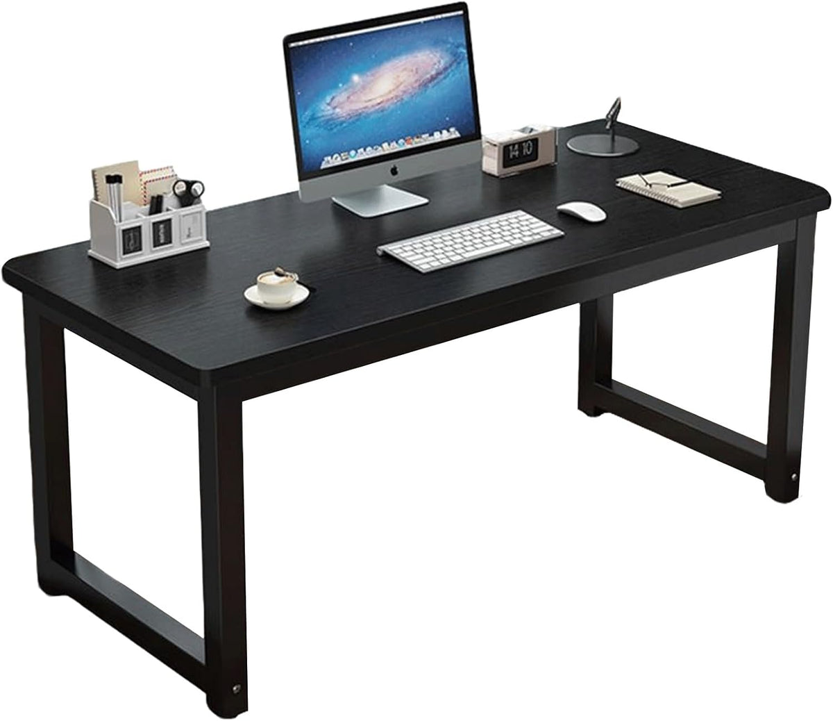 PC Desks Office Desk Wood Study Writing Table Deeper & Thicker Desktop Robust Metal Tubes Large Legroom,for Home Office, Study(White,80cm(31.49in))