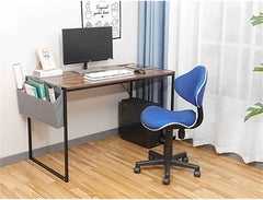 Pemberly Row Home Office Computer Desk with Storage Bag USB Hub in Rustic Brown