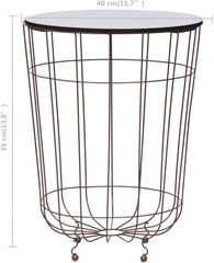 Coffee Table Ø 15.7" Metal,MDF 287664