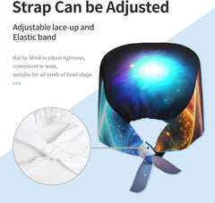 Breathable Work Hat Wonderful Universe Picture Adjustable Comfortable Chef Hat for Women & Men Black