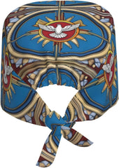 Cleaning Working Cap holy Spirit Christia Printed Chef Hat for Women & Men, Adjustable, Breathable Black