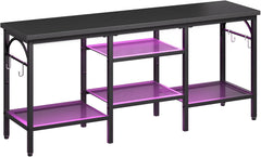 TV Stand for TVs up to 47 Inch, Entertainment Center with Open Storage Shelves, TV Media Console Table with Soundbar Shelf for Living Room, Bedroom