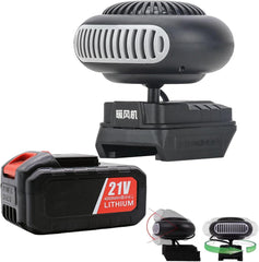 Battery Powered Heater, Battery Operated Car Heater, 360° Rotation Cordless Space Heaters for 18v Battery, 2 Levels Adjustable, Portable Heaters for Indoors/Car/Camping (15-Cell Battery)