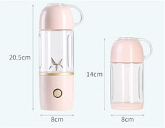 HHWKSJ Portable Blender, Personal Blender, Mini Juicer Cup USB Rechargeable and Personal Size Blender Smoothies,400ml,Fruit Juice, Mixer (Color : B)