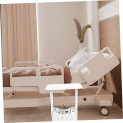 Wooden Side Table Storage Shelf Modern Minimalist Nightstand for Bedroom and Living Room Small Versatile End Table for Home Decor White Style