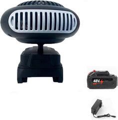 Battery Powered Space Heater - 1500mAh Rechargeable Portable Heater with Long-Lasting Heating and Defogging Function for Indoors, Cars, Camping (1pc + 2 batteries)