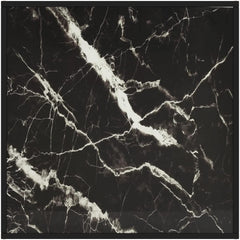 Practical Coffee Table Black with Black Glass 15.7"x15.7"x19.7" Side Table End Table Couch Table for Living Room Home, Office -AA