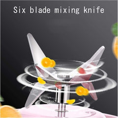 HHWKSJ Portable Blender, One-Handed Drinking Mini Blender for Shakes and Smoothies, 480ml Personal Blender with Rechargeable, Made with BPA-Free Material Portable Juicer (Color : B)