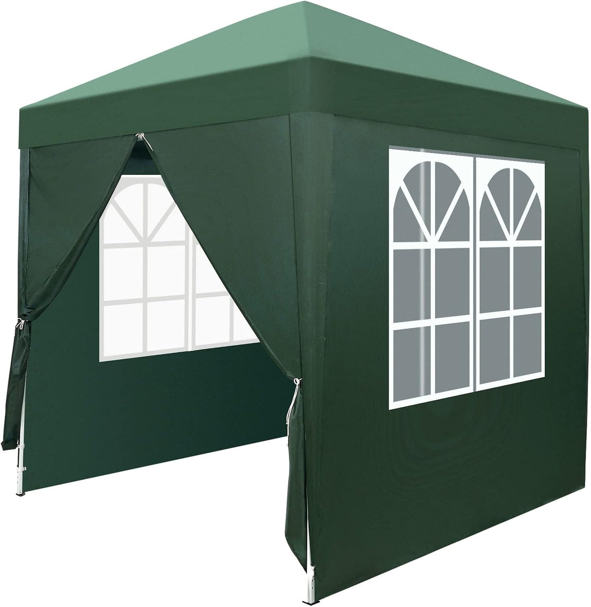 Outvita 6.5x6.5ft Pop Up Canopy Tent, Outdoor Instant Shelter Folding Canopy with Carry Bag for Commercial Events, Party, Backyard BBQ, Camping Blue