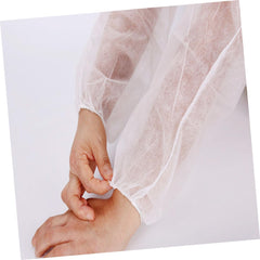 PRETYZOOM 50PCS Wear-Resistant Disposable Over Sleeves for Kitchen and Cleaning Breathable Arm Covers Protective Arm Sleeves