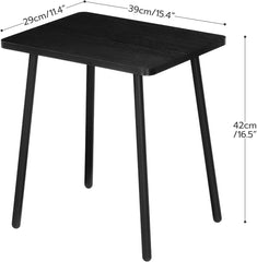 HOOBRO Side Table, Small Black Accent End Table, Modern Nightstand for Living Room, Bedroom, Balcony, Easy Assembly, Black BB87BZ01
