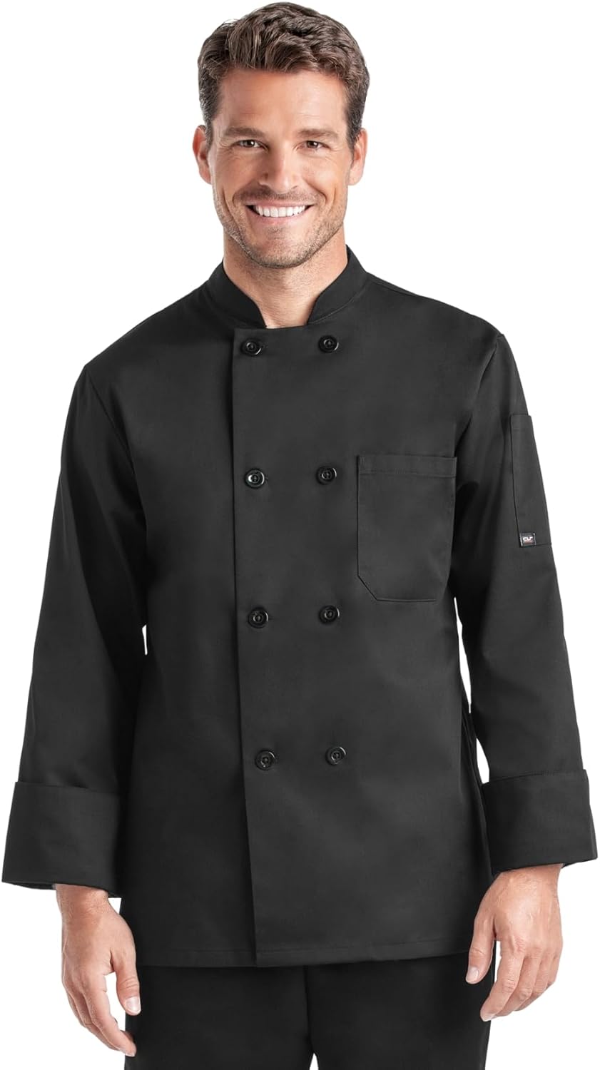On The Line Men’s Chef Jacket Long Sleeve - Professional Kitchen Uniform