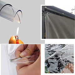 RAGGZZ Waterproof Sidewall,Clear Tarpaulin,Outdoor Curtains,with Eyelets Patio Curtains for Gazebo,Pergola, (Size : 2.2x2m)