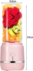 Portable Blender, Personal Blender with USB Rechargeable Mini Fruit Juice Mixer, for Smoothies and Shakes Mini Juicer Cup Travel (Color : Blue)