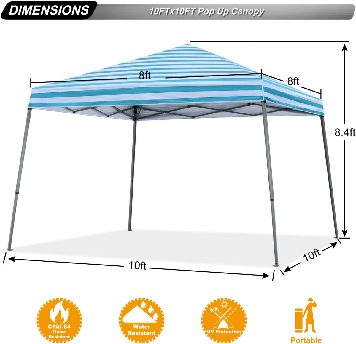 ABCCANOPY Stable Pop up Outdoor Canopy Tent, Black