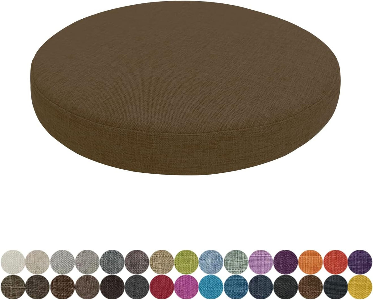 Round Chair Pads 11.8x11.8x1.2in(1 Pieces) Kitchen Round Chair Seat Cushion Detachable Memory Foam Non-Slip Patio Dining Chair Cushion for Living Room Circle Stool Chair,Black
