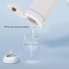 Travel Electric Kettle, 316 Stainless Steel Rechargeable Portable Tea Kettle Water Heater 500ML, Small Electric Kettle for Boiling Water, Preparing Milk