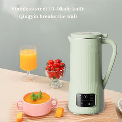 Mini Soybean Milk Maker, Mini Juicer Portable Soy Milk Machine with 8 Functions, Juicer Maker, Free Filtering, Self Cleaning for Household (Color : White)