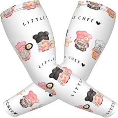 Little Chef Gnome,Baker Gnome1 Arm Sleeves for Men Women UV Moisture Wicking Sports Gardening Sleeves for Baseball Volleyball Cycling Golf Running