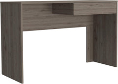 LIFE SKY Computer Desk Modern Writing Table - 47.3 Inch Wide Wooden Home Office Desk with Storage Drawer - Natural Light Workspace Solution for Digital Nomads & Content Creators